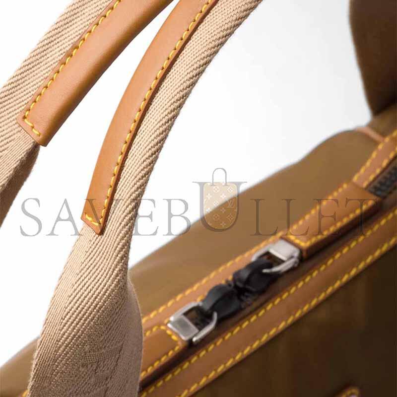 Pra*a re-nylon and leather duffel bag 2vc040 (44.5*40*24cm)
